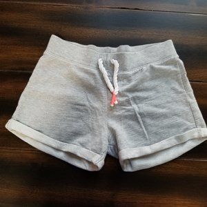 Grey sweat-pant shorts